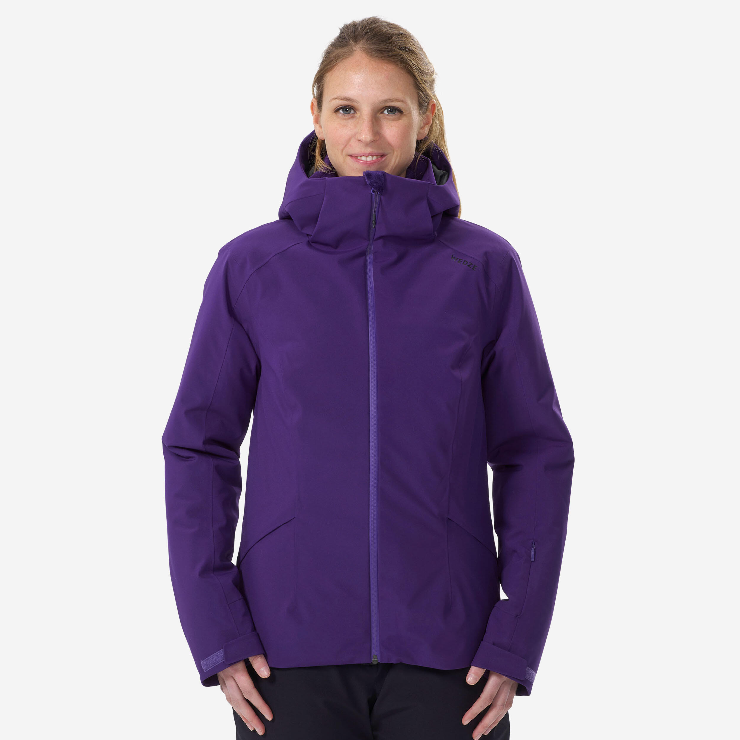 WOMEN'S WARM SKI JACKET - 500 - VIOLET