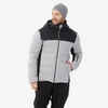 Skijaška jakna 900 Warm topla s punjenjem muška sivo-crna