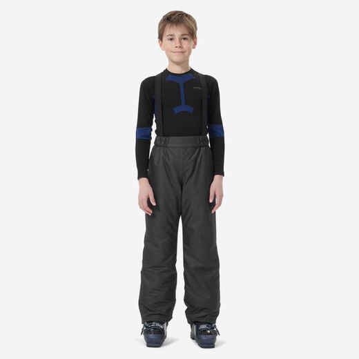 
      PANTALON DE SKI ENFANT CHAUD ET IMPERMEABLE 100 GRIS FONCE
  