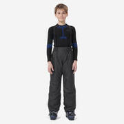 KIDS’ WARM AND WATERPROOF SKI TROUSERS 100 DARK GREY