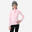 Maglia termica sci bambina 500 1/2 ZIP rosa