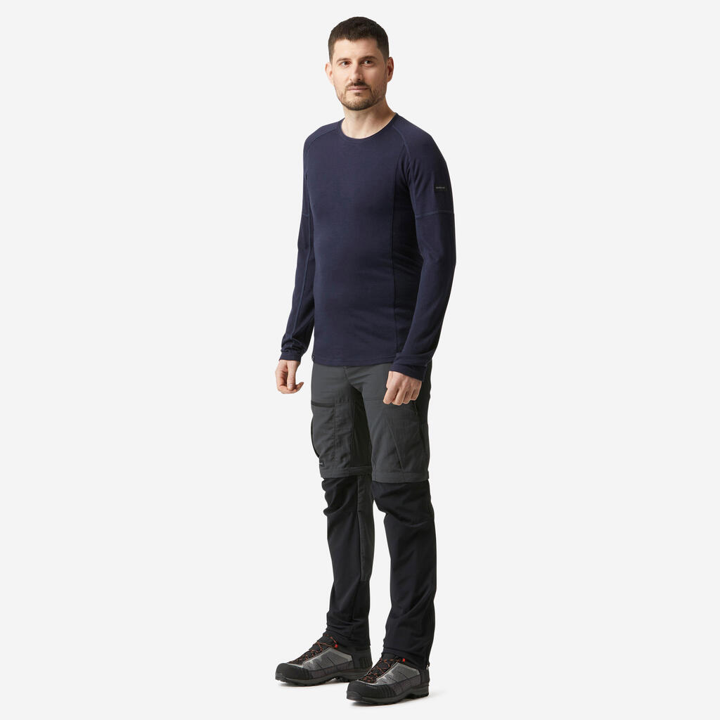 T-shirt en laine mérinos manche longue homme  - MT500