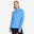 T-shirt manches longues chaud running femme - Zip warm bleu