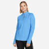 Zip Warm women's long-sleeved running T-shirt - blue