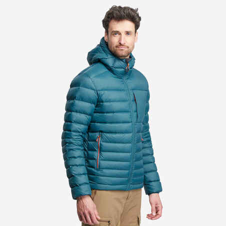 Pernata jakna s kapuljačom za trekking u planinama MT500 za -10 °C muška