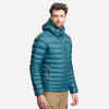 Vīriešu kalnu trekinga polsterētā jaka ar kapuci “MT500”