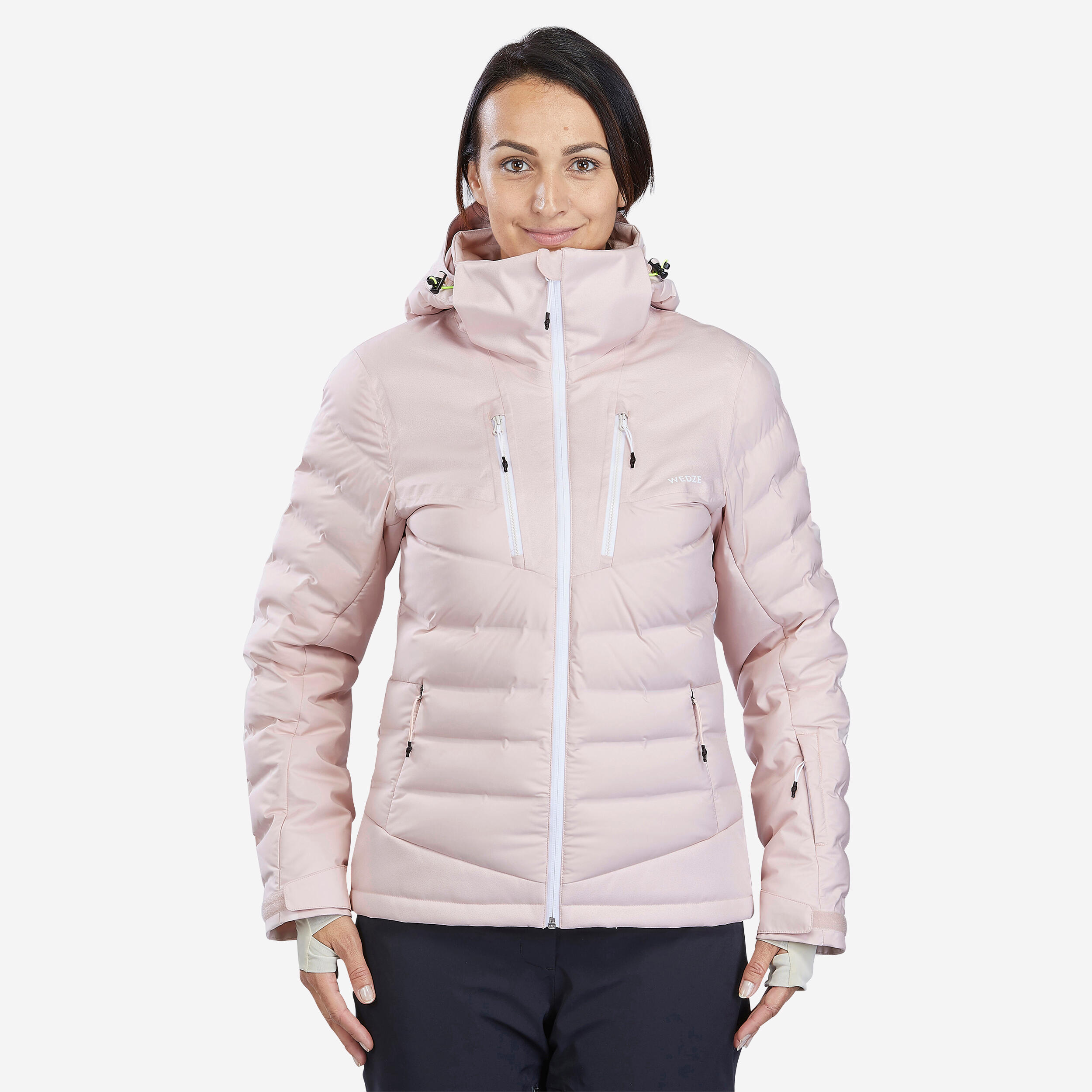 WEDZE Second Life - WOMEN’S WARM DOWN SKI JACKET - 900 WARM - PINK - GOOD