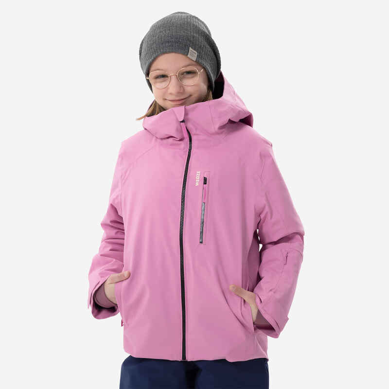 Kids’ Warm and Waterproof Ski Jacket 550 - Pink