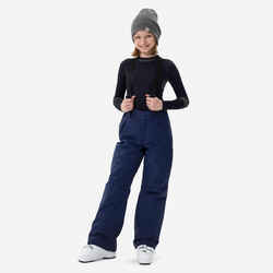 KIDS’ WARM AND WATERPROOF SKI TROUSERS  - 500 PNF - NAVY BLUE