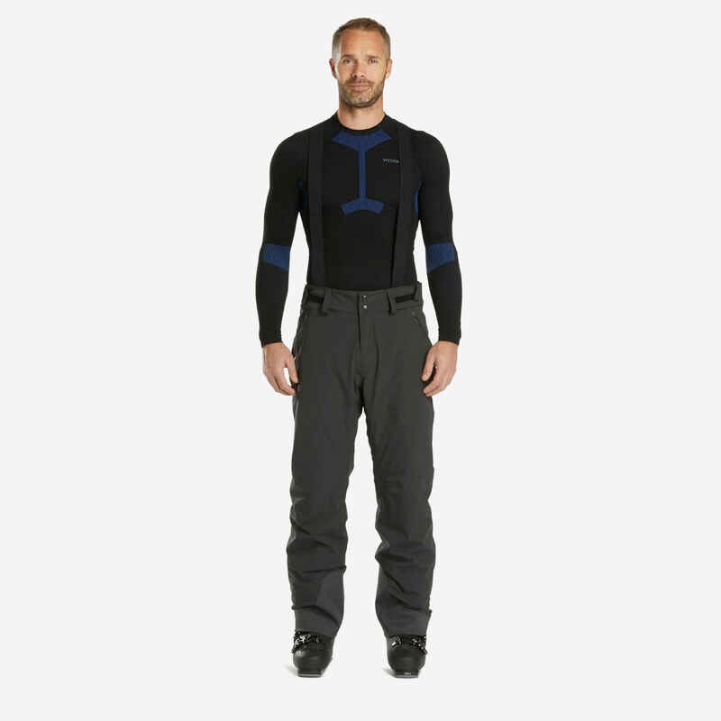 Men's Warm Ski Trousers - 580 - Dark Grey