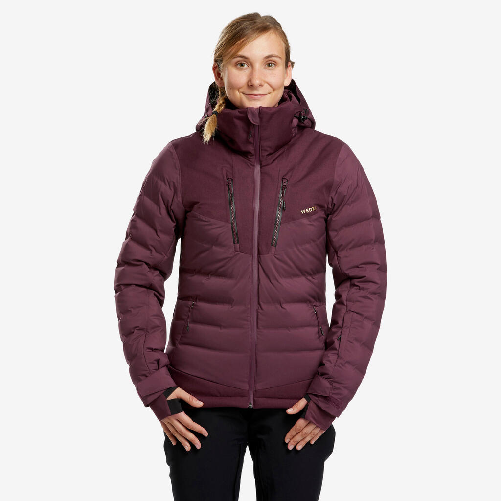 Skijacke Daunenjacke Damen warm - Piste 900 grün 