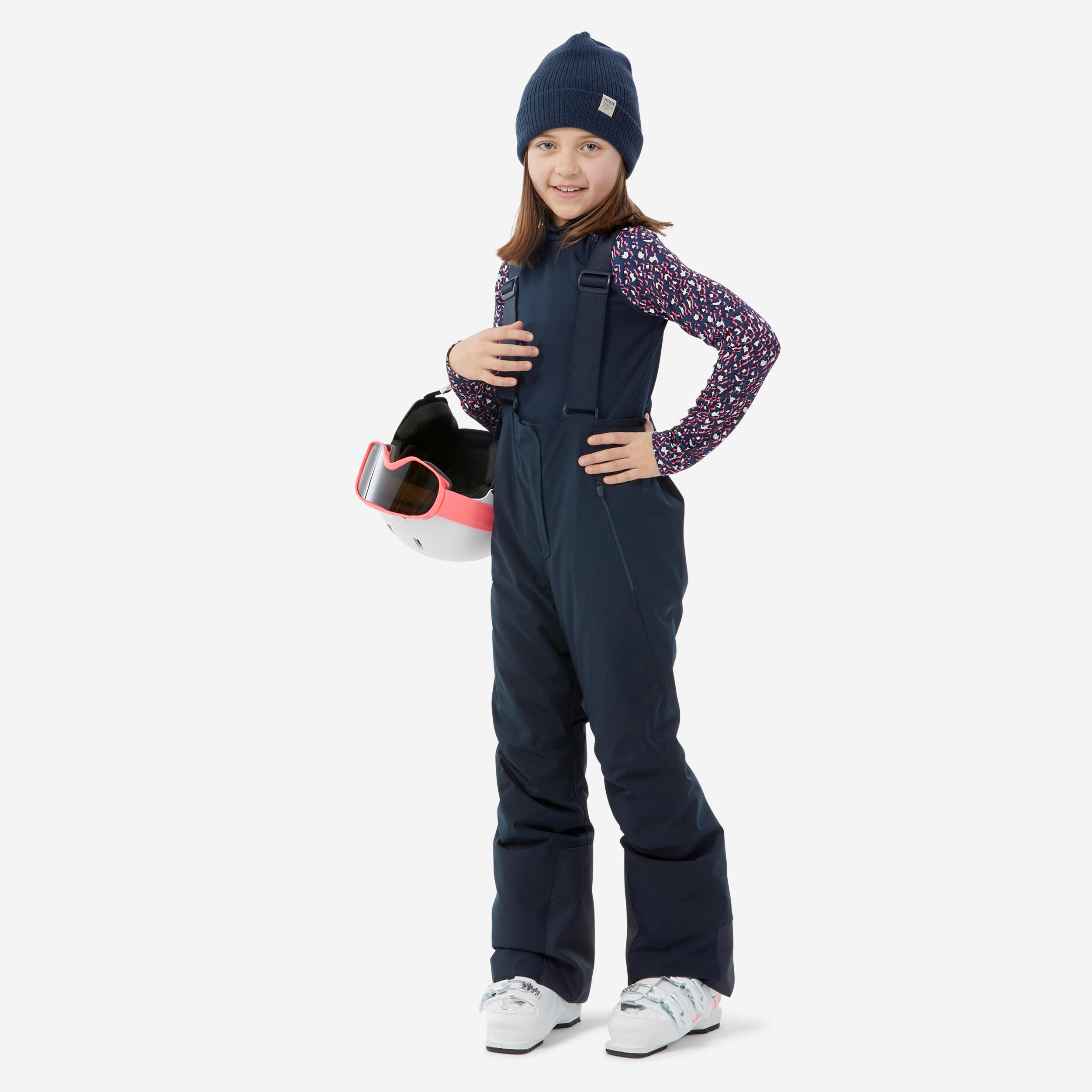 Kids’ warm and waterproof ski trousers PNF 900 - Navy blue 1/8