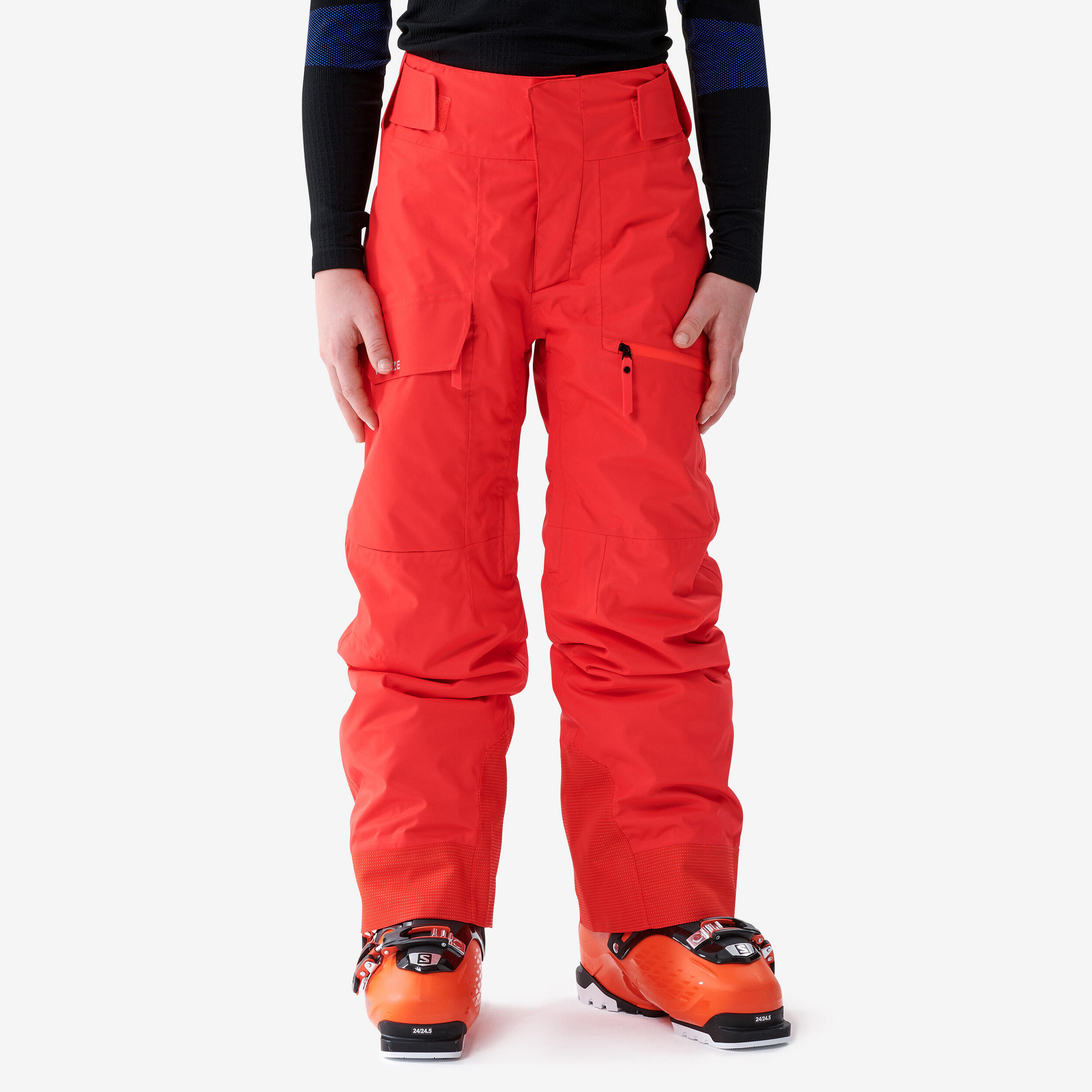 Pantalon Schi Freeride Fr500 Rosu Copii