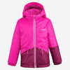 Kids’ Warm and Waterproof Ski Jacket – 100 Pink