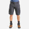 Men's Travel Trekking Cargo Shorts - TRAVEL 100 - Grey