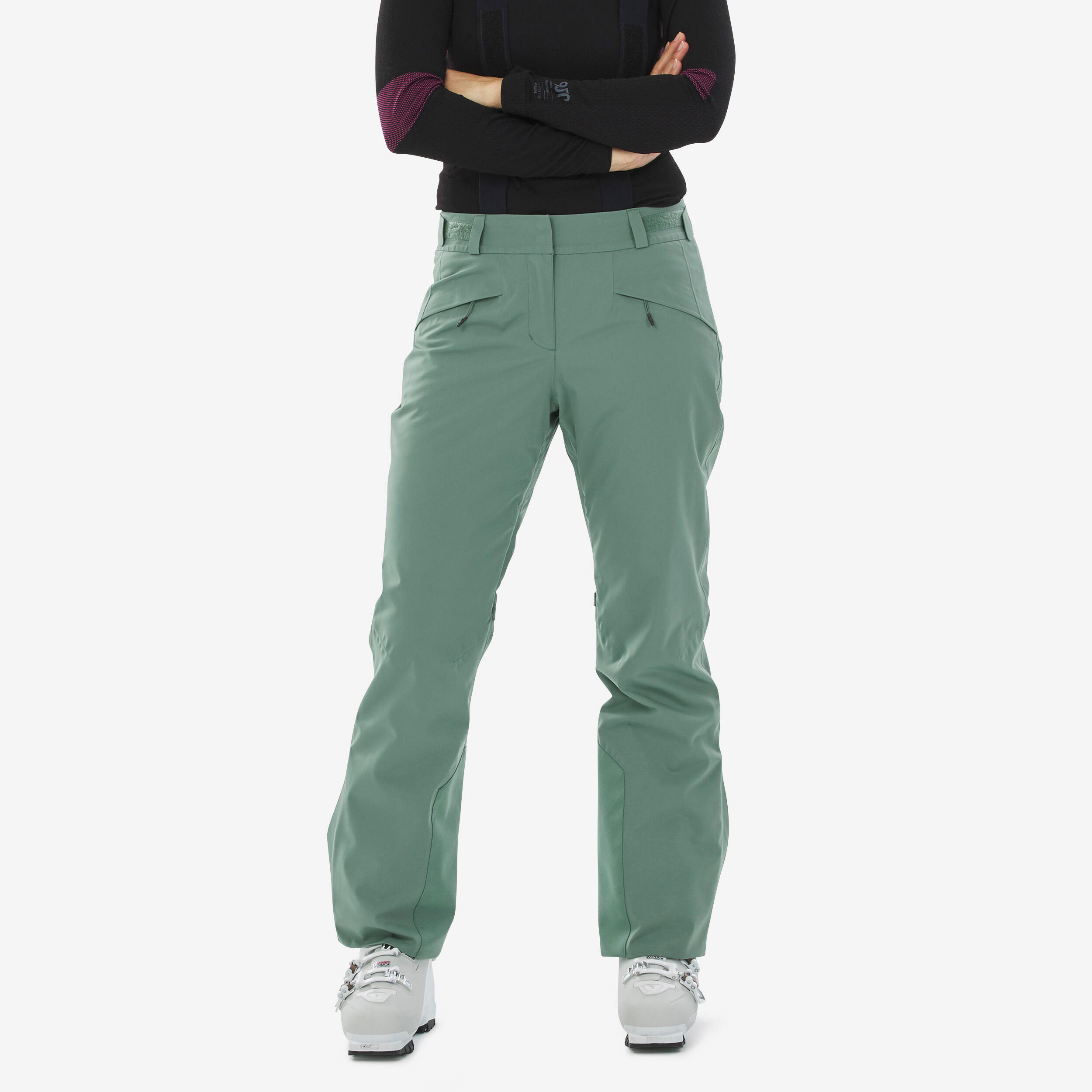 WEDZE Women's  Warm Ski Trousers 580 - Green