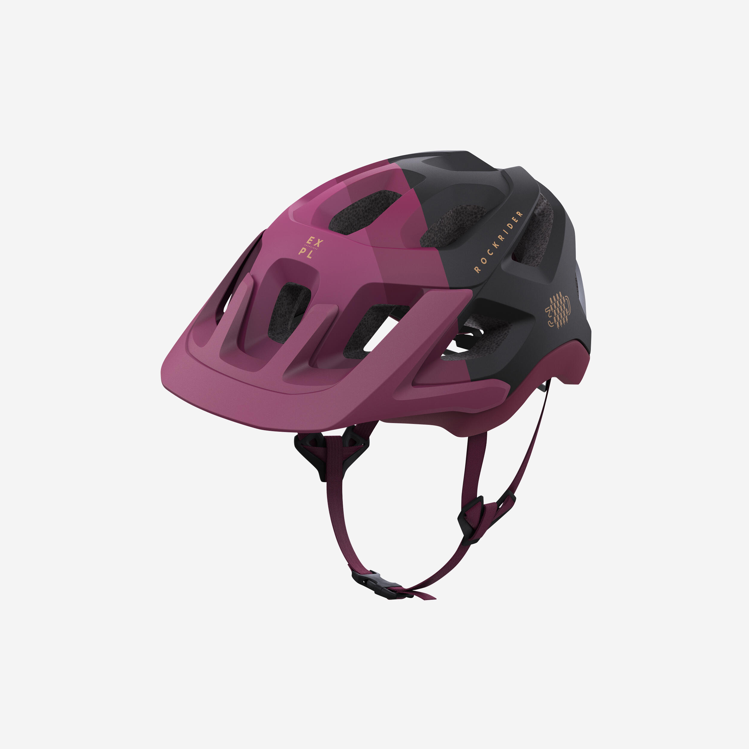 ROCKRIDER Mountain Bike Helmet EXPL 500 - Purple/Black