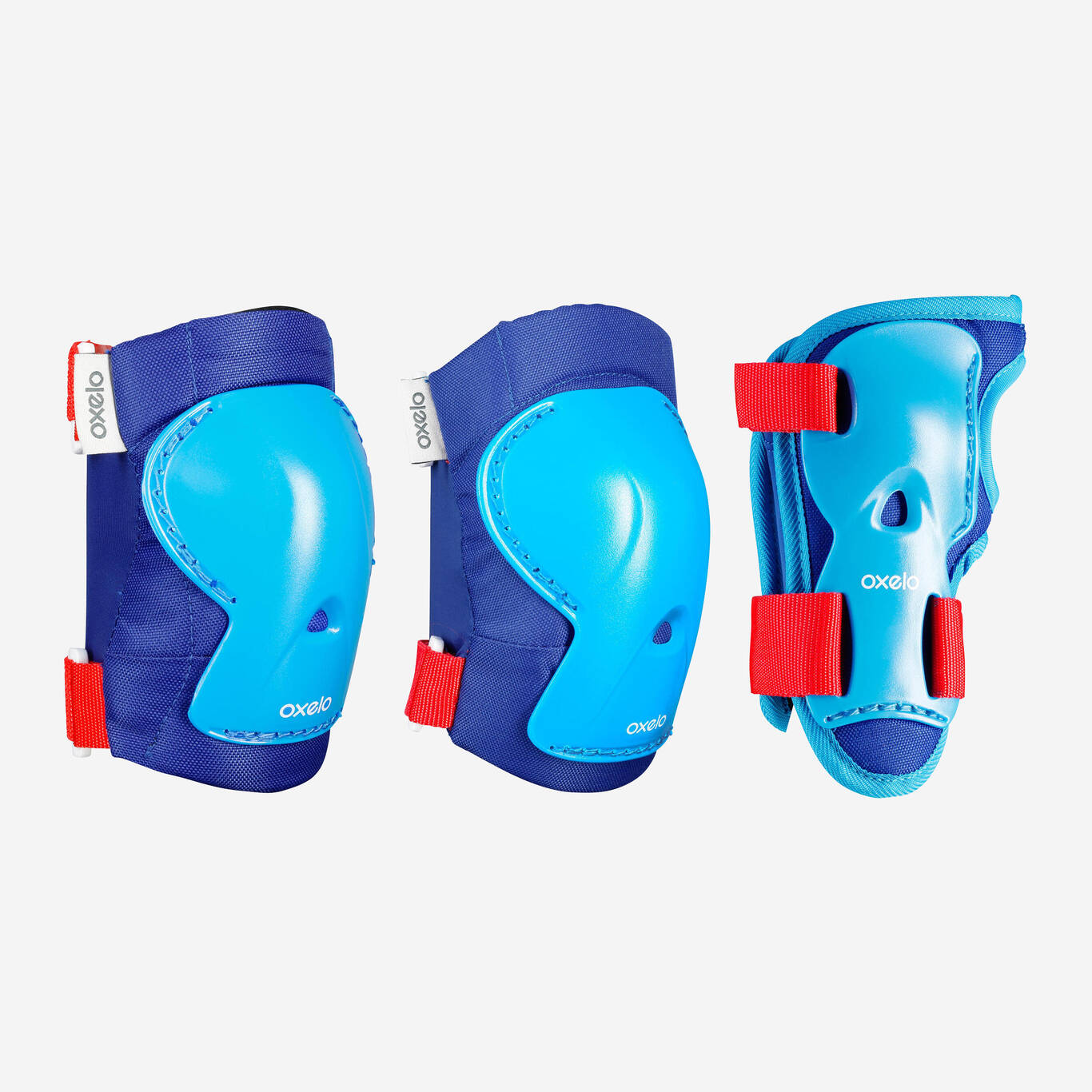 Kids' 2 x 3-Piece Inline Skating Scooter Skateboard Protective Gear Play - Blue