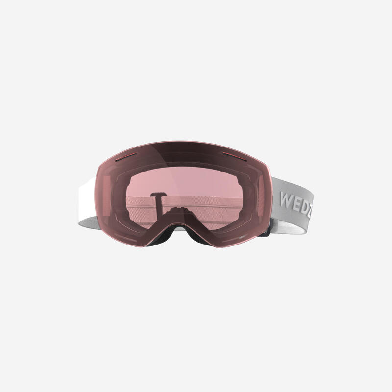 KIDS’ AND ADULTS’ ALL-WEATHER SKI AND SNOWBOARD GOGGLES - G 900 I ASIA - WHITE