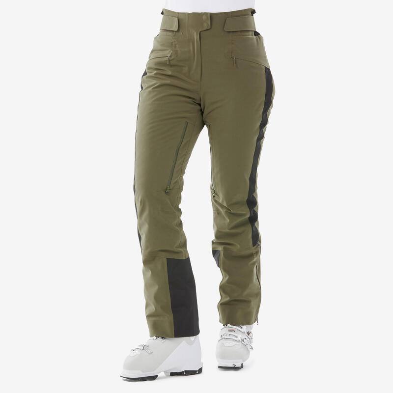 Skihose Damen atmungsaktiv mit Bewegungsfreiheit - 980 khaki