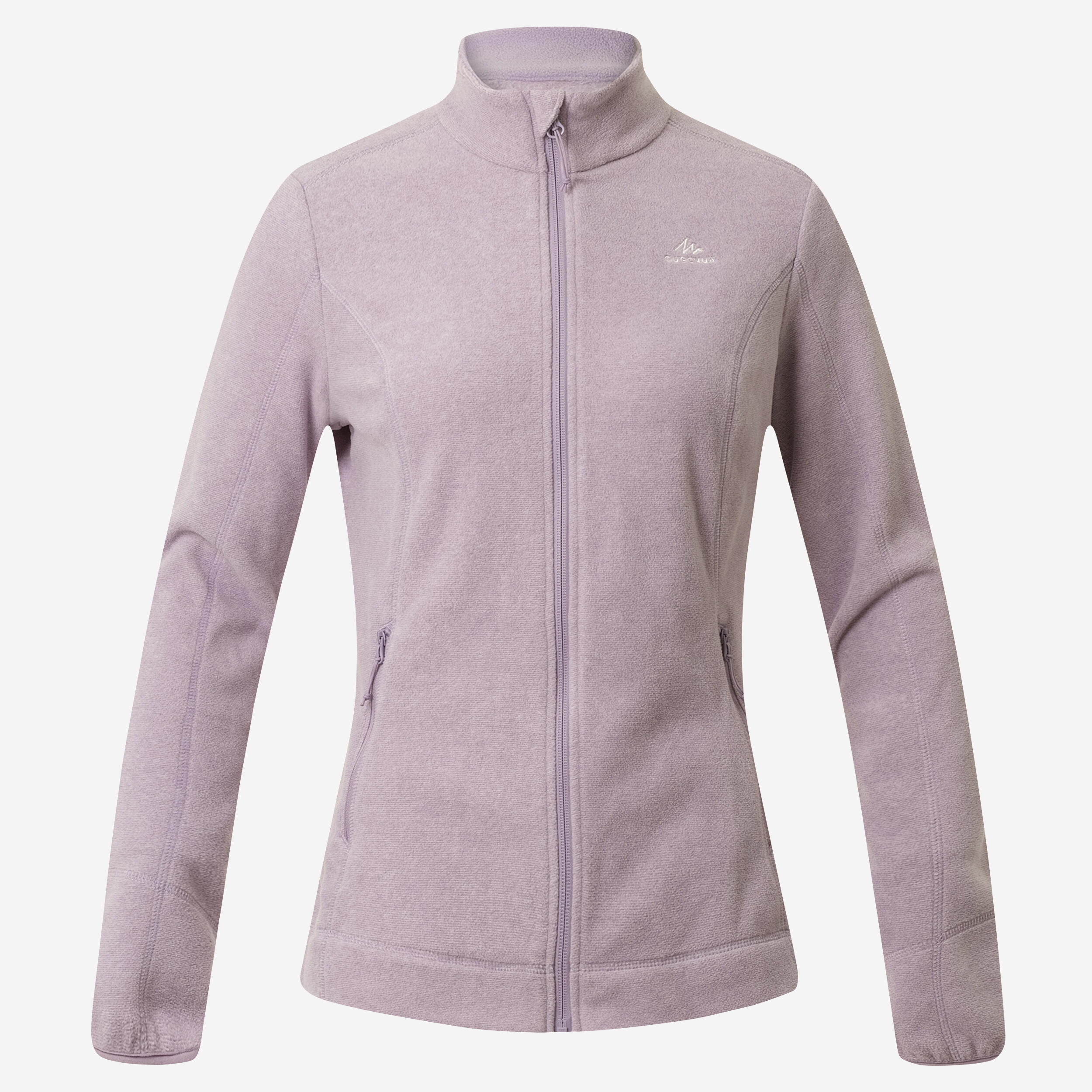 Women’s mountain hiking fleece jacket, MH100 Full Zip - Purple