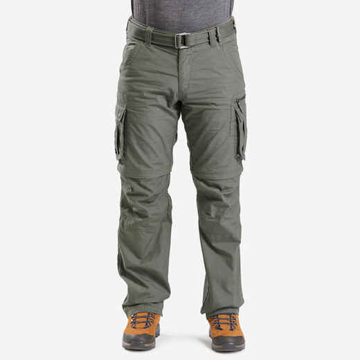 
      Men's Travel Trekking Zip-Off Cargo Trousers - Travel 100 Zip-Off - khaki
  