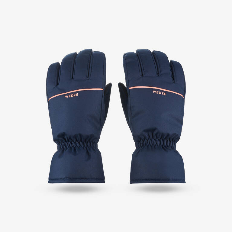 Winter Gloves for Skiing GL100 Waterproof - Blue