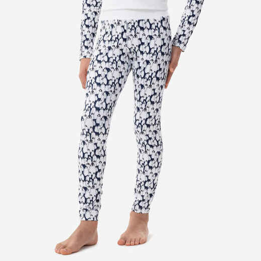 
      Kids’ Ski Base Layer Bottoms - BL 500 -  Penguin Pattern
  