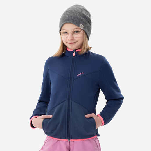 
      Vaikiškas slidinėjimo megztinis su užtrauktuku „500“, mėlynas
  