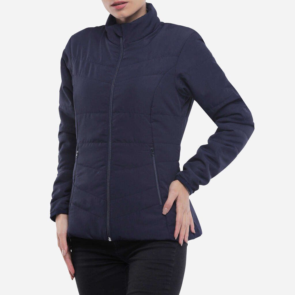 Women's Synthetic Trekking Down Jacket MT50 5°C - Black