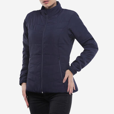 Wattierte Jacke Damen bis 5 °C Trekking - MT50 blau