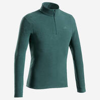 Women Sweater Full-Zip Fleece for Hiking MH100 Pale Mint