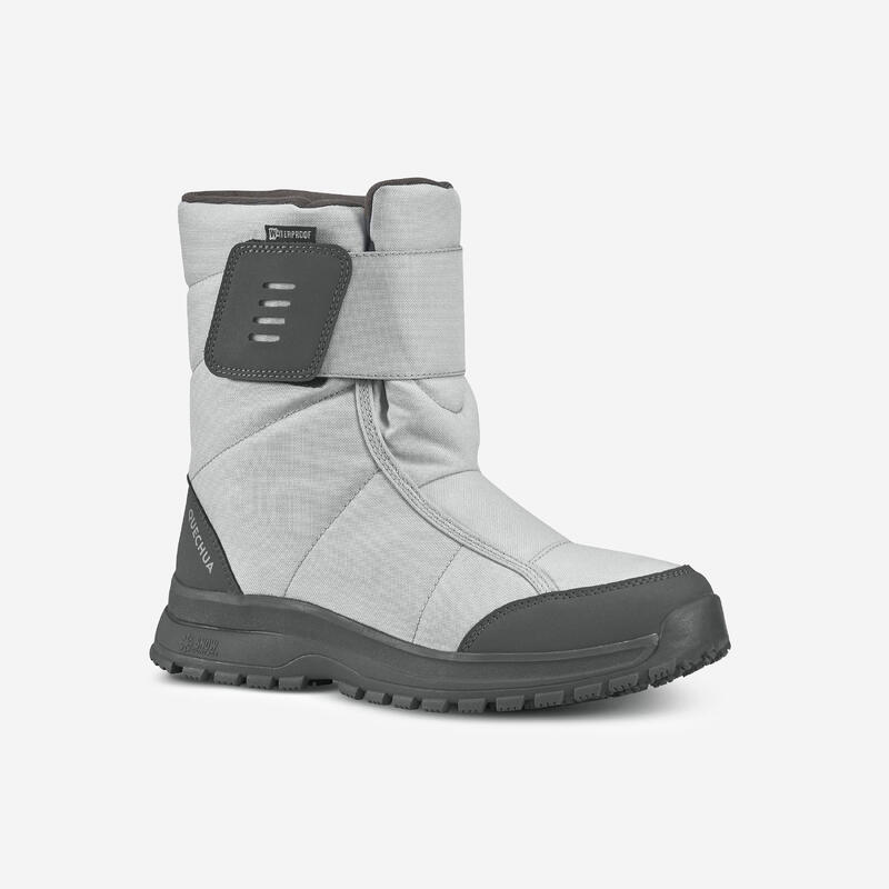 Women's warm waterproof snow hiking boots - SH100 Velcro 