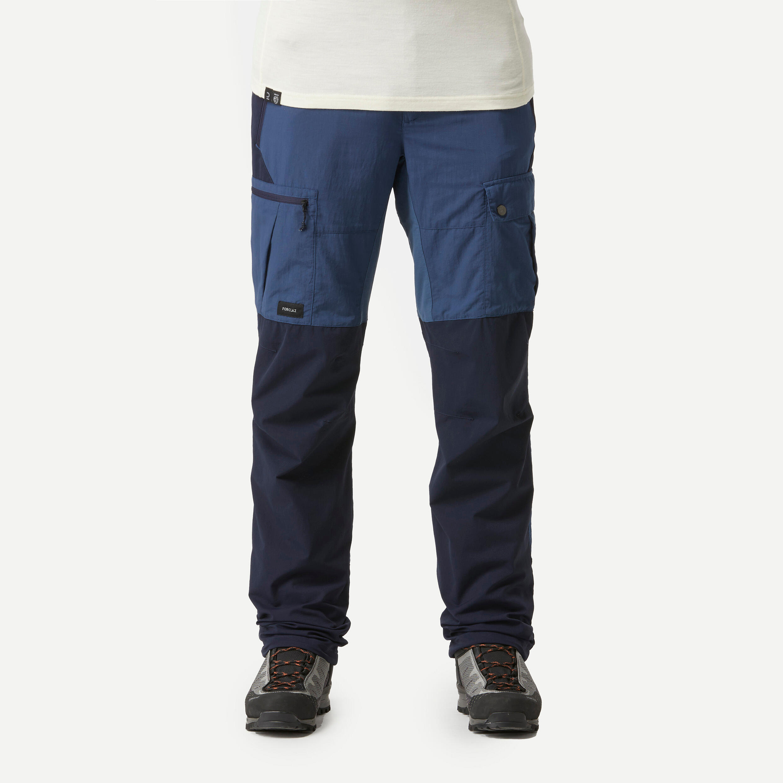 Pantalon de neige pour femmes, pantalon de ski chaud d'hiver avec genoux  renforcés, pantalon de randonnée coupe-vent et imperméable (couleur : bleu