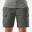 Katoenen cargoshort voor trekking en backpacking dames TRAVEL100 donkergroen