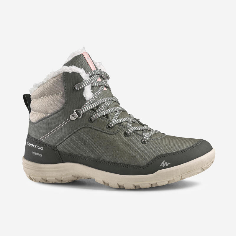 Warme waterdichte wandelschoenen dames SH100 mid