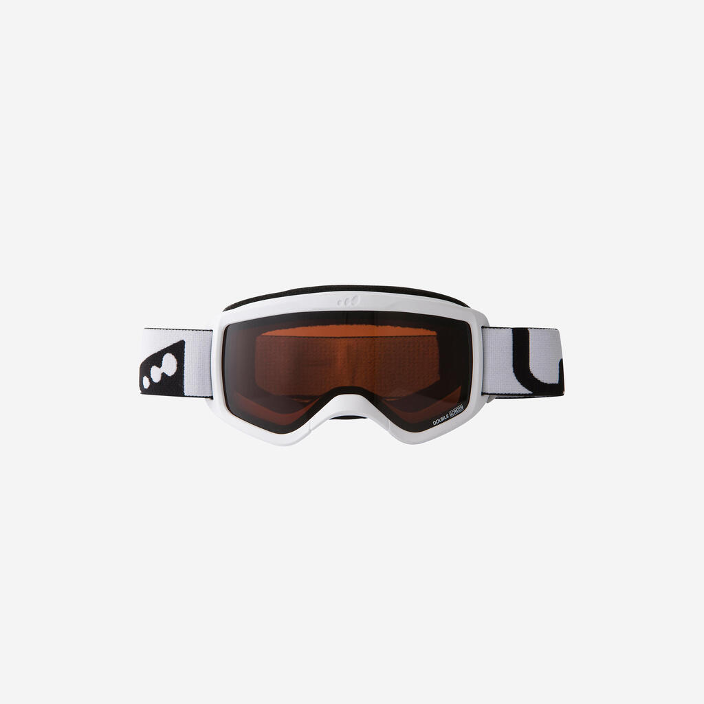 Skibrille Snowboardbrille G 140 S3 Schönwetter Kinder/Erwachsene weiss