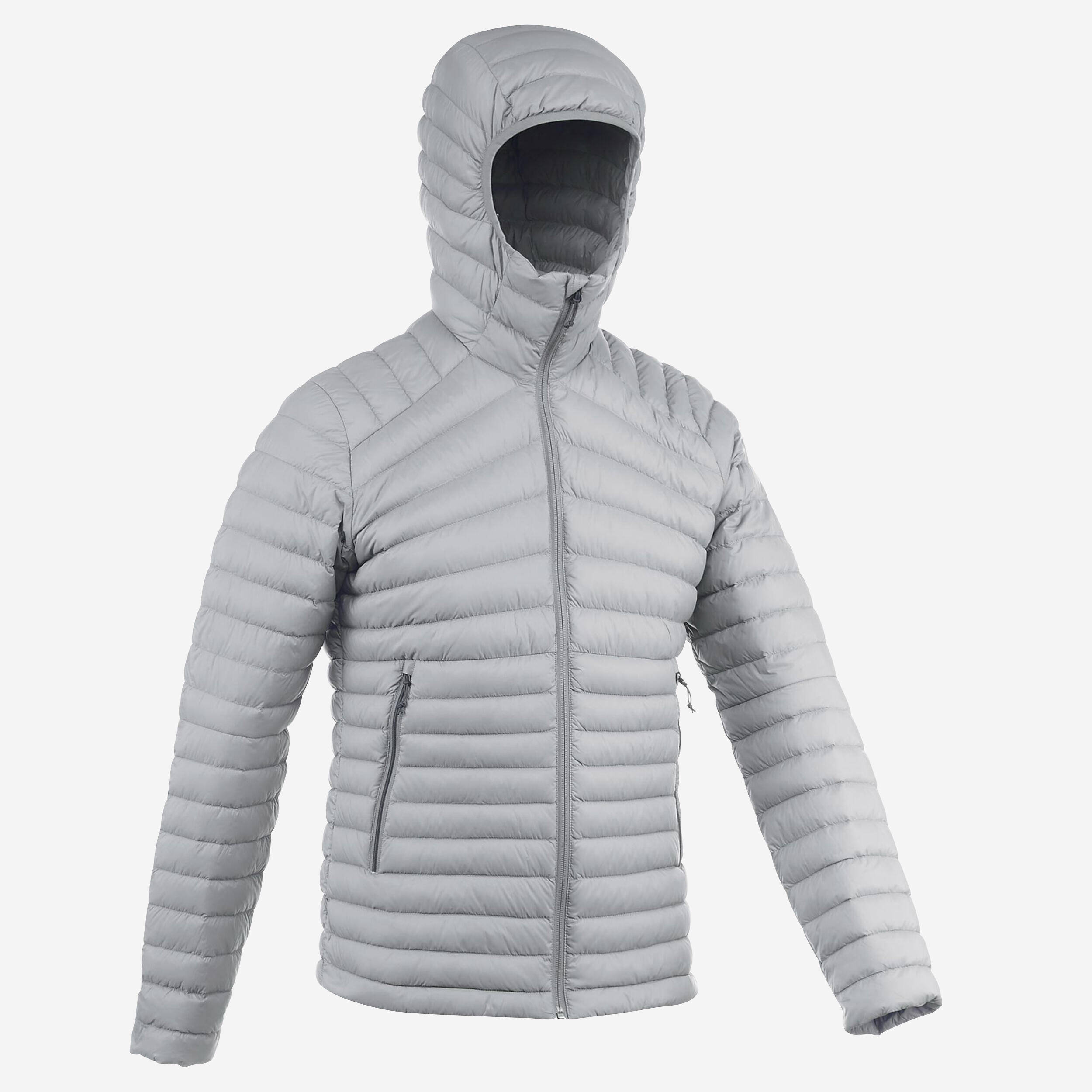 Men Puffer Down Jacket For Trekking MT100 -5°C  Grey -  1