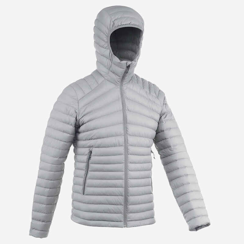 Men's Mountain Trekking Down Jacket with Hood - MT100 -5°C