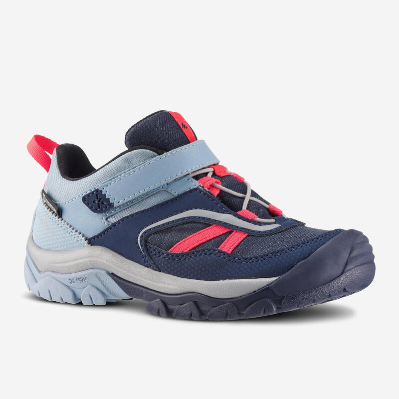 Cipele za planinarenje CROSSROCK vodootporne dečje - plavo/roze