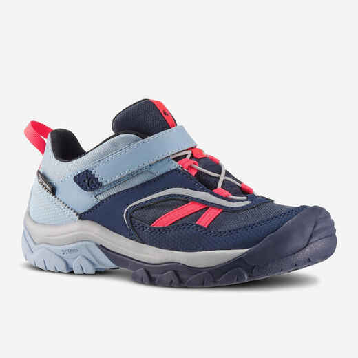 
      ZAPATILLAS IMPERMEABLES DE SENDERISMO NIÑOS - CROSSROCK AZUL ROSADO - 28 A 34 
  