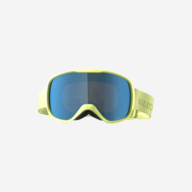 JUNIOR ADULT SKI AND SNOWBOARD GOOD WEATHER GOGGLES - G 500 S3 - YELLOW