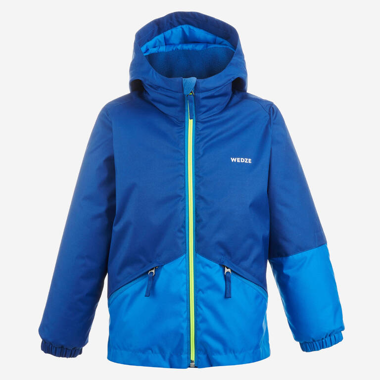 Kids’ Warm and Waterproof Ski Jacket – 100 Blue