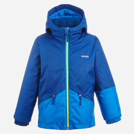 Παιδικό ζεστό και αδιάβροχο μπουφάν για σκι 100 – Μπλε