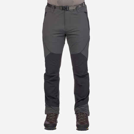 Sive moške vodoodbojne in vetrotesne pohodniške hlače MT900