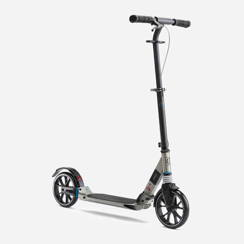 Folding comfortable dual-suspension scooter, black