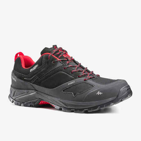 Men's waterproof mountain hiking shoes - MH500 - Black/Red