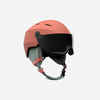 ADULTS' DOWNHILL SKI HELMET WITH VISOR H350 - CORAL