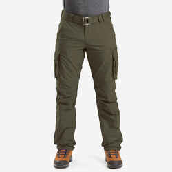 Men's Travel Trekking Cargo Pants TRAVEL 100 - Khaki