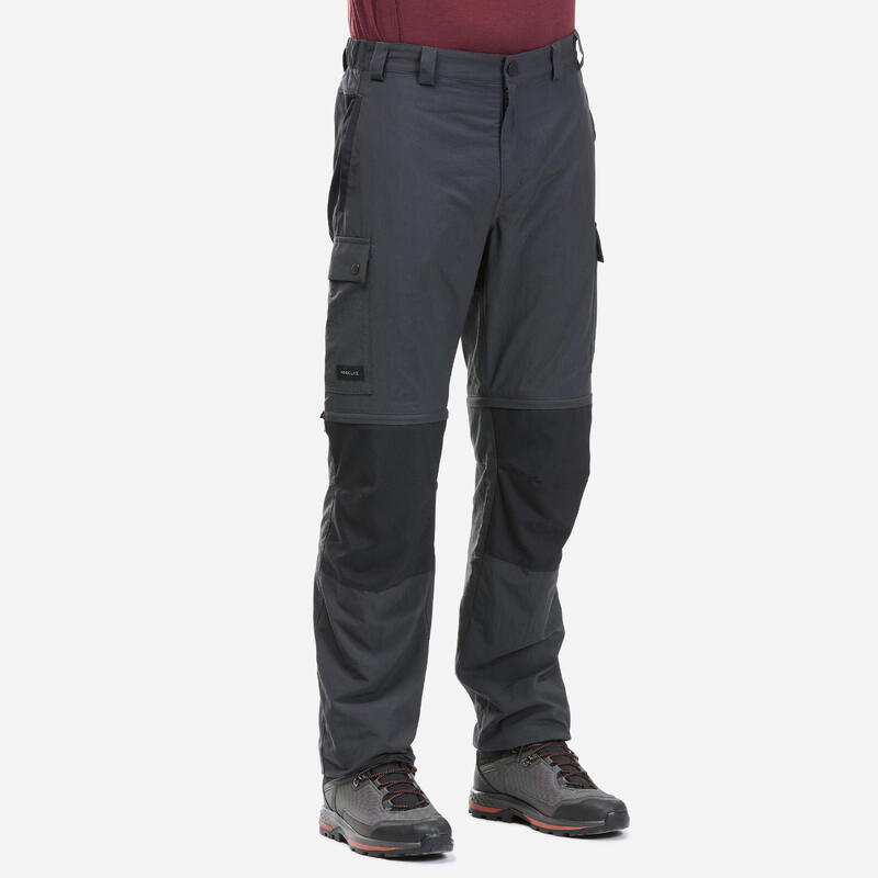 Pantalone za treking MT100 2 u 1 muške - sive